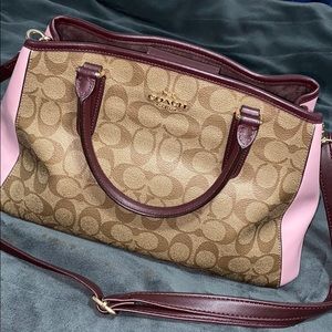 Pink & Brown Coach Purse